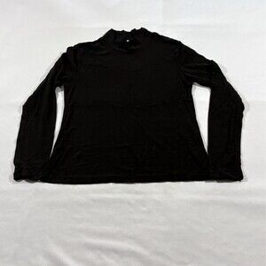 Standard James Perse Shirt Womens Black Knit Turtleneck Minimalist Top Sz M 2
